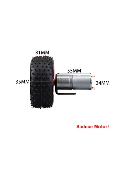12v 5rpm Jga25-370 Redüktörlü Dc Motor Metal Dişli Yüksek Tork Kuvvet 25mm Robot Oyuncak