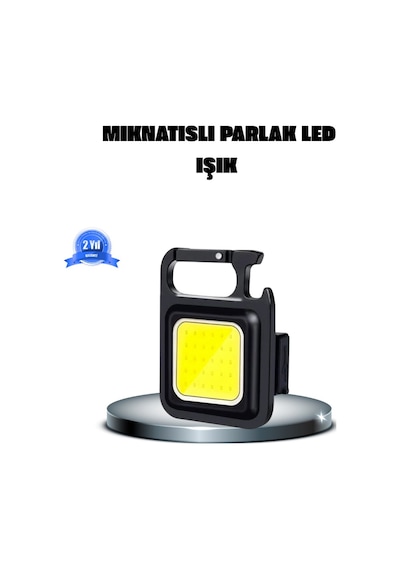 Led Mini Anahtarlık Fener - 1000 Lümen Güçlü Işık Ve Usb Type-c Şarjlı Çok Renkli