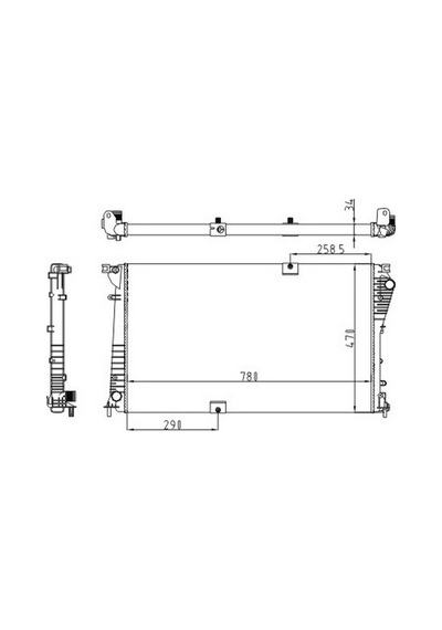 Orıs Mrn564034 Radyatör Mechanical Mt 780 470 34 Trafic Iı 2.0 Dci 01 630709-93857125 2140000q0d-4416965-8200465488