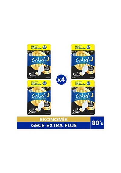 Ultra Extra 4'lü Gece Extra Plus 20'li X4 Adet