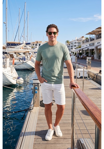 Buratti Pamuklu Baskılı Regular Fit Bisiklet Yaka Erkek T Shirt 59020205 Elma Yeşili