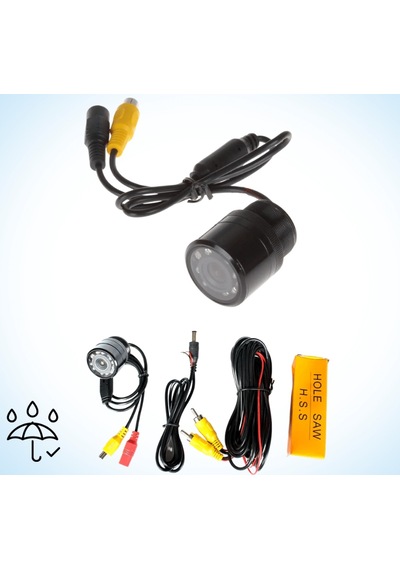 Gece Görüşlü 28 MM Vidalı HD 9 Led Işıklı Geri Görüş Kamerası