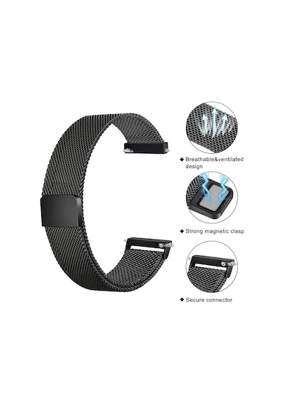 Huawei Watch Gt4 46mm Metal Hasır Mıknatıslı Manyetik Kordon 22mm