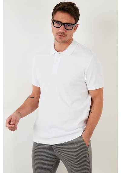 Buratti Pamuklu Regular Fit Düğmeli Erkek Polo Yaka T Shirt 5902281 Beyaz Buratti Pamuklu Regular Fit Düğmeli Erkek Polo Yaka T Shirt 5902281 Beyaz