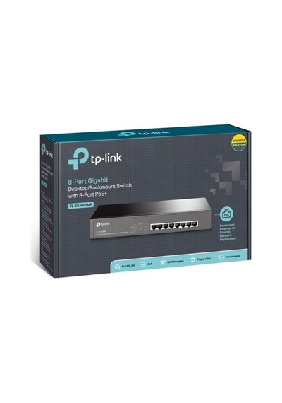 Tl-sg1008mp 8 Port Gigabit 250 Metre Poe Mesafe 153w Rackmount Switch