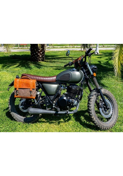 Ayrex Turktasarlar Motor Accessory Motorsiklet Çantası, Motorsiklet Yan Çantası, Deri Çanta, Geçme Kilit Aksesuarl Diğer