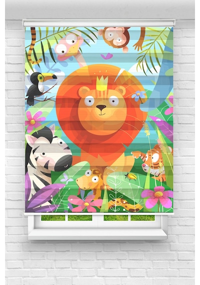 Perdecizade Enxboy Safari Dijital Baskılı Zebra Perde-cocuk Odası-stor Perde Tyc9bf859e84107d75491f500 Renkli
