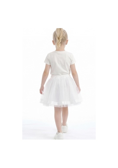 Fesshera Kids Kız Çocuk Etek 23 Nisan Ve 29 Ekime Özel Etek Beyaz