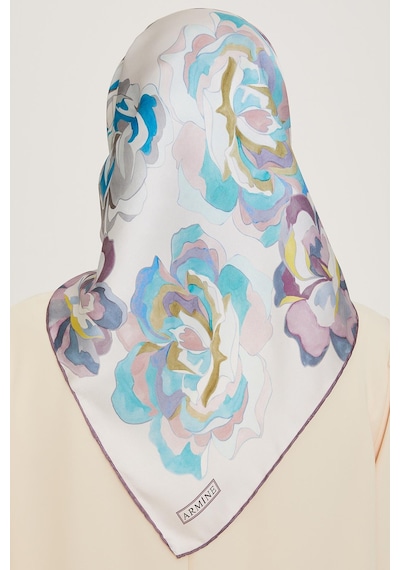 Armine İpek Eşarp 2025 Kış - 9234-25 Twill - Açık Lila