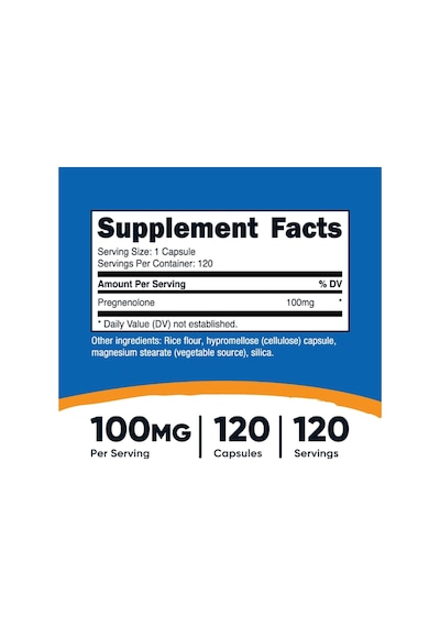 Nutricost Pregnenolone 100mg, 120 Capsul.tr Tek Yetkili Satıc...