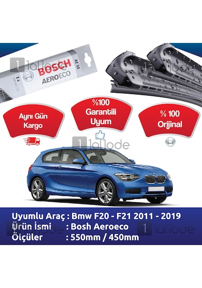Bmw 1 Serisi F20 1.20 1.18 1.16 Silecek 2012 2019 Bosch Aeroeco