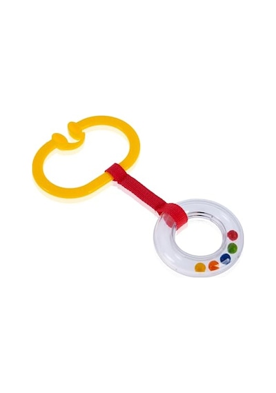 Babyjem Çıngıraklı Puset Halkası Sarı Oval Açık Gri