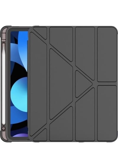 Apple Uyumlu iPad Air 4 10.9 Kılıf Kalem Bölmeli Trifolding Case A2072 A