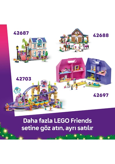LEGO® Friends 2026 Yılbaşı Takvimi 42698 - 6 Yaş ve Üzeri Çocuklar için 3 Mini Bebek İçeren Oyuncak Yapım Seti (211 Parça)