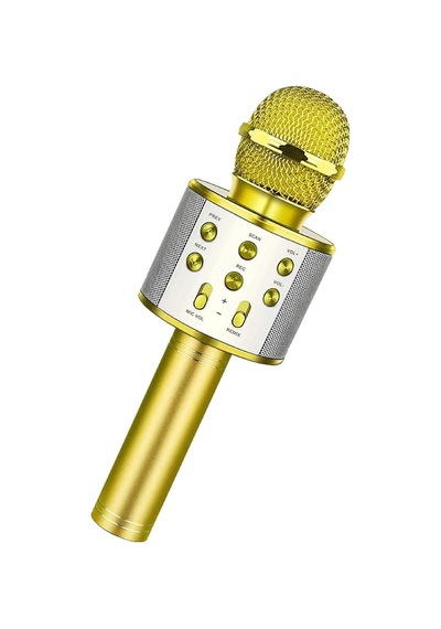 Karaoke Mikrofon Aux Usb Ve Sd Kart Girişli Bluetooth Mikrofon