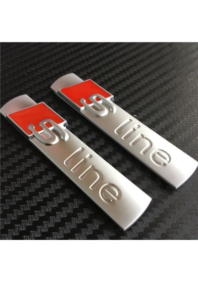 Audi Sline S-Line 2 Adet Çamurluk Bagaj Arma Sticker Amblem
