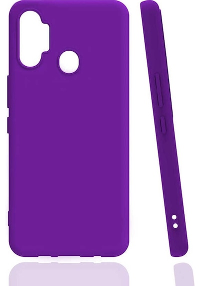 Noktaks - Tecno Uyumlu Tecno Spark 7 Pro - Kılıf Mat Soft Esnek Biye Silikon - Mor