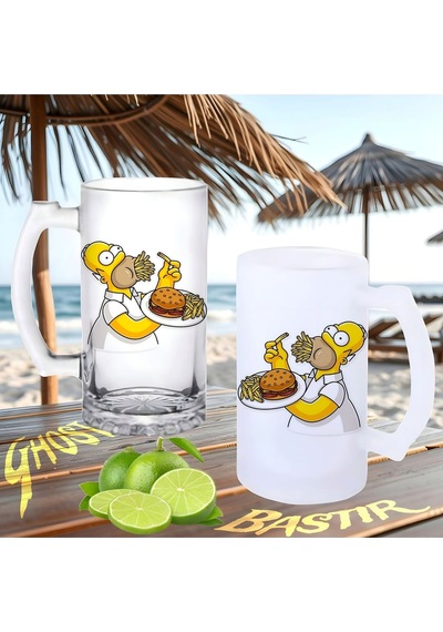 Baba Simpson Buzlu Ya Da Buzsuz Bira Bardağı