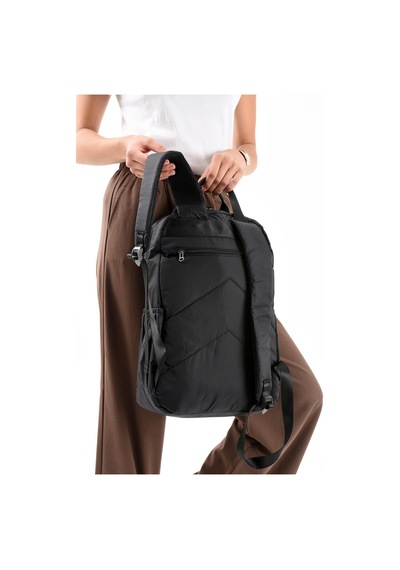 571 Collections Ultra Hafif Şik Ve Su Geçirmez Orta Boy Sırt Çantası Siyah Model: 571-13-9f Siyah