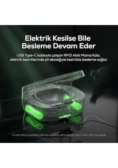 Xenon Smart Akıllı Mama Kabı Rfıd, Mobil Kontrol, Kablosuz, 400ml Kase, 3 Modlu, Kedi Köpek Uyumlu X8607 "