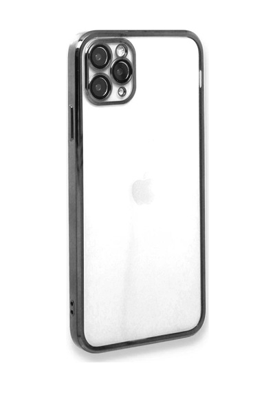 Apple Apple Uyumlu iPhone 11 Pro Kılıf Razer Lensli Silikon - Gümüş 0.2M-Çok Renkli