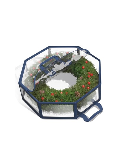 Ayrex Harbor Çelenk Saklama Kabı - Şeffaf Çelenk Saklama Çantası Çift Fermuar Ve Kulplar - 76 Cm Premium Çelenk Genel