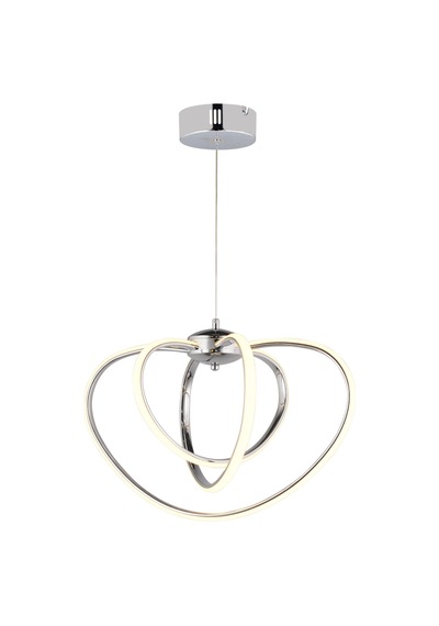 Ld 067 Model Krom 3 Renkli Salon Ve Oturma Odası İçin İdeal Alüminyum Avize, 45x70 Krom