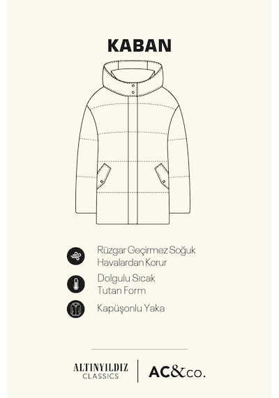 AC&Co / Altınyıldız Classics Erkek Sıyah-bej Standart Fit Normal Kesim Dik Yaka Kapüşonlu Yan Cepli Kaban Sıyah-bej AC&Co / Altınyıldız Classics Erkek Sıyah-bej Standart Fit Normal Kesim Dik Yaka Kapüşonlu Yan Cepli Kaban Sıyah-bej