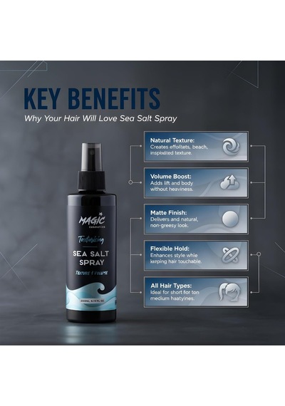 Profesyonel Deniz Tuzu Saç Spreyi 200ml Doğal Dalgalar, Hacim Veren Ve Mat Görünüm Sağlayan Formül Tüm Saç Tipleri İçin, Unisex Sea Salt Spray