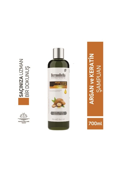 Dermo Bella Argan Ve Keratin Içeren Güçlendirici Ve Hacim Verici Şampuan 700 ML
