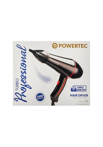 Powertec TR-601/TR-601S Turbo Profesyonel 2500 W Saç Kurutma Makinesi