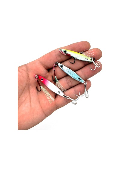 Ayrex Valkyrie 10 Adet 10gr 4.8cm Kutulu Metal Rapala Jig Seti Balık Olta Yemi İspanyol Oltası