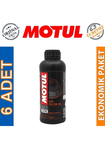 Motul A3 Air Filter Oil 1 Lt Hava Filtresi Yağı 6 Adet