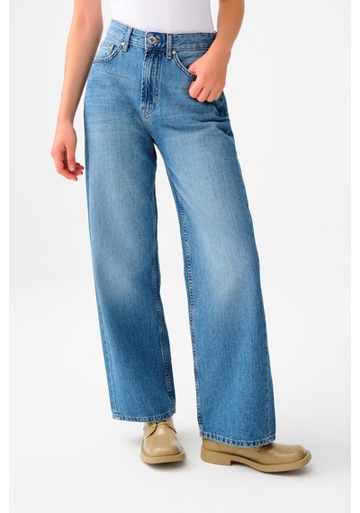 Lf2037069 Kadın Wide Leg Nora Jean Pantolon Denim