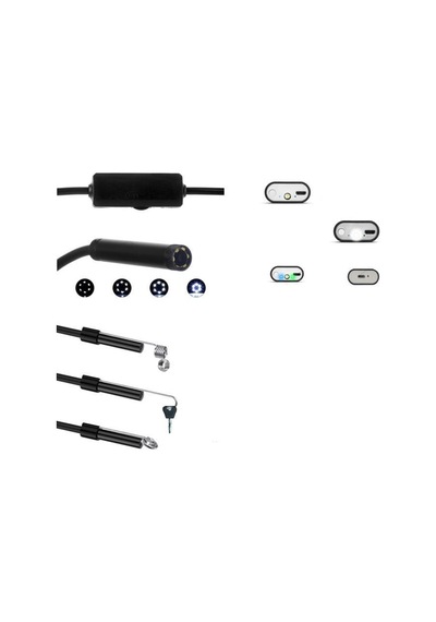Wifi Endoskop Kamera 720P 8 MM 8 Led 7 M Yumuşak Kablo Su Geçirmez