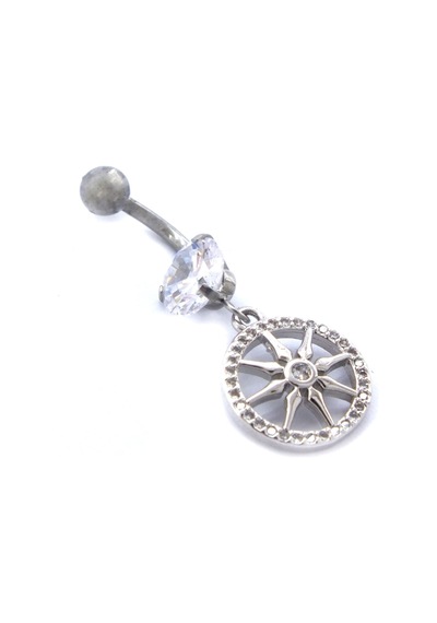 Ferizz 316l Çelik Zirkon Taşlı Yıldızlı Piercing Prc-133 Gümüş