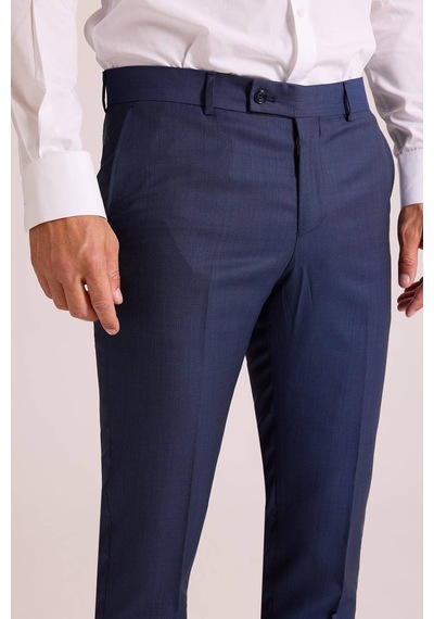 Ysf Erkek Petrol Slim Fit Sivri Yaka Takım Elbise Petrol