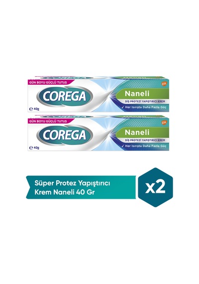 Süper 3 Yönlü Tutuş Diş Protez Yapıştırıcı Krem Naneli 40 Gr - 2 Adet