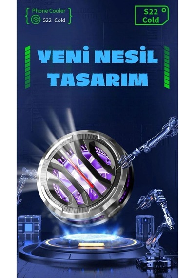 Mıknatıslı Cep Telefon Sessiz Soğutma Fanı Radyatör Soğutucu iOs Uyumlu  Android Pubg Gaming Soğutucu