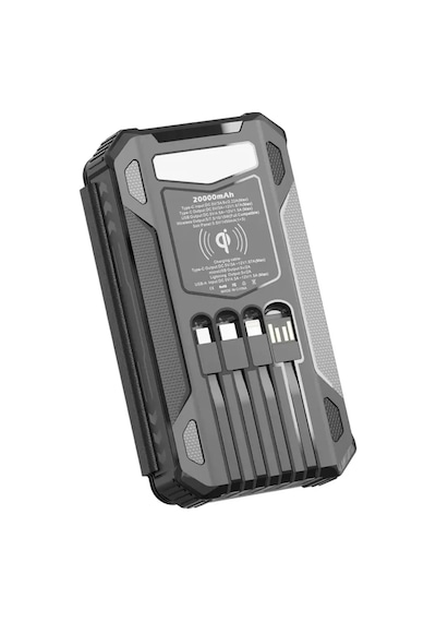 Exenar - Siyah - Güneş Enerjili Powerbank 4 Solar Panel Taşınabilir Şarj Cihazı Kendinden Kablolu Led Fenerli 20000mah Black Exenar - Siyah - Güneş Enerjili Powerbank 4 Solar Panel Taşınabilir Şarj Cihazı Kendinden Kablolu Led Fenerli 20000mah Black
