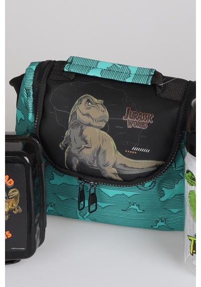 X Dekomus "t-rex Force Collection" Jurassıc World Lisanslı Beslenme Çantası,matara Ve Beslenme Kabı Seti Açık Gri