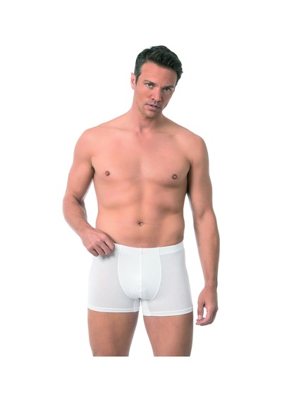 Özkan Underwear Özkan 12024 Erkek Pamuklu Likralı Süprem Esnek Rahat Boxer Şort Beyaz