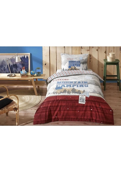 Özdilek Camping Gri Ranforce Tek Kişilik Nevresim Takımı