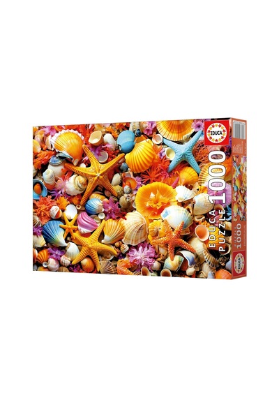 Educa 20246 Puzzle - 1000 Parça Deniz Kabuğu Kolajı Yapboz - Shell Collage