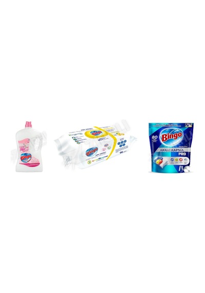 Bingo Yüzey Tem. Fresh 2.5 Lt + Yüzey Tem.havlusu 96'lı + Tablet Pro 80'li 3'lü Set Diğer