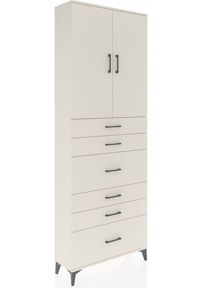 Arges Dolap 3 Raflı 6 Çekmeceli 2 Kapaklı 88x30x243 Aytaşı-ay... Aytaşı