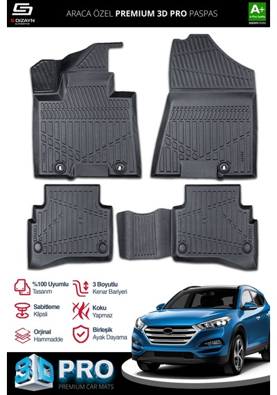 S-dizayn Hyundai Tucson 3d Pro Havuzlu Paspas 2015-2020 A+ Kalite