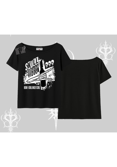 Tarzsokak Kayık Yaka Tshirt Skull Impact Bone Chilling Street Icon Siyah Tarzsokak Kayık Yaka Tshirt Skull Impact Bone Chilling Street Icon Siyah