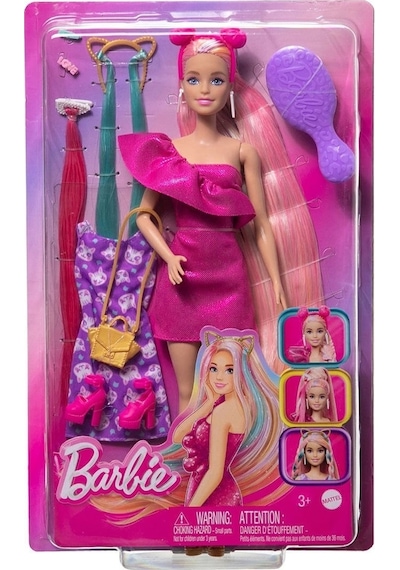 Jdc85 Barbie Upuzun Muhteşem Saçlı Bebekler Pembe Saçlı Bebek