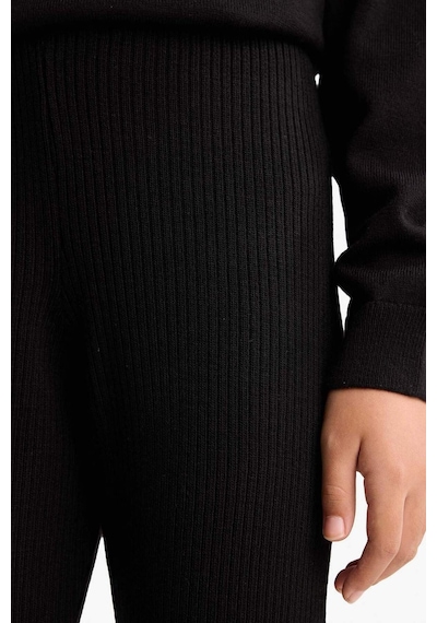 Defacto Kız Çocuk Beli Lastikli Flare Fit Pantolon F3823a825wnbk81 Siyah